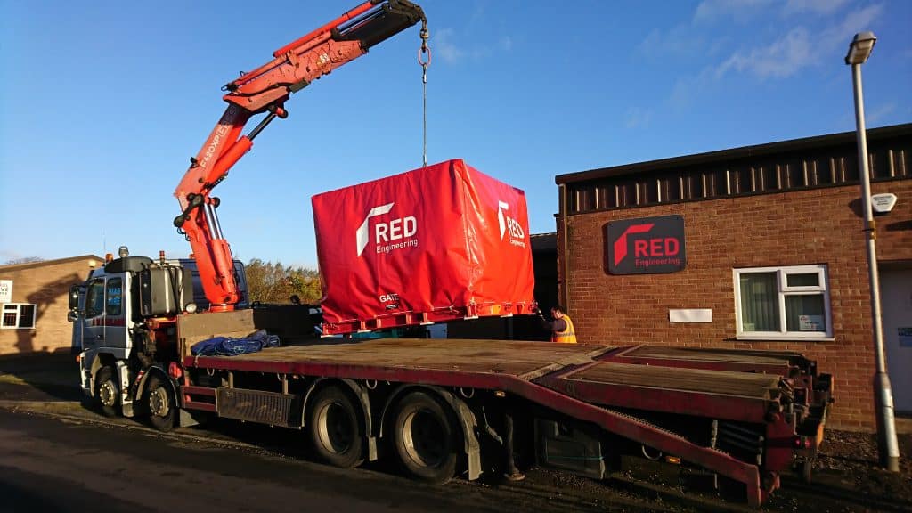 Industrial PVC Pallet Covers for Red Engineering